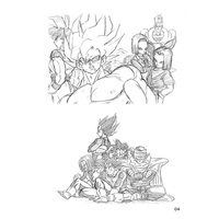 Doujinshi - Illustration book - Dragon Ball / Vegeta & Goku & Trunks (古澤純也ラフスケッチ集 F-WORKS) / ふるじゅんPROJECT